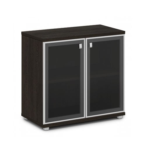 Шкаф со стеклом в алюминиевом профиле низкий 820×440×785 V-652
