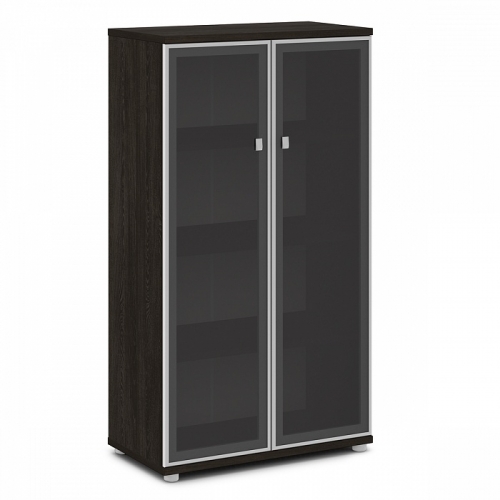 Шкаф со стеклом в алюминиевом профиле средний 820×440×1490 V-665
