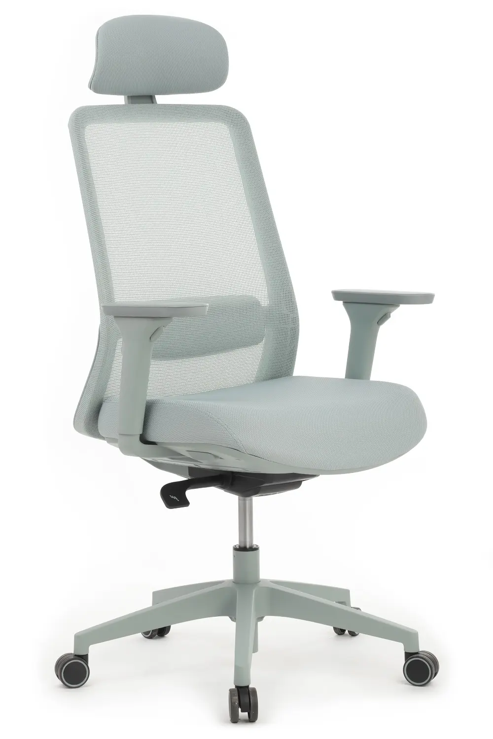 Кресло "Ворк / WORK" W-218C blue / Голубой пластик/Голубая сетка