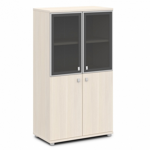 Шкаф со стеклом в алюминиевом профиле средний 820×440×1490 V-666