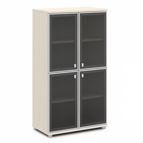 Шкаф со стеклом в алюминиевом профиле средний 820×440×1490 V-669