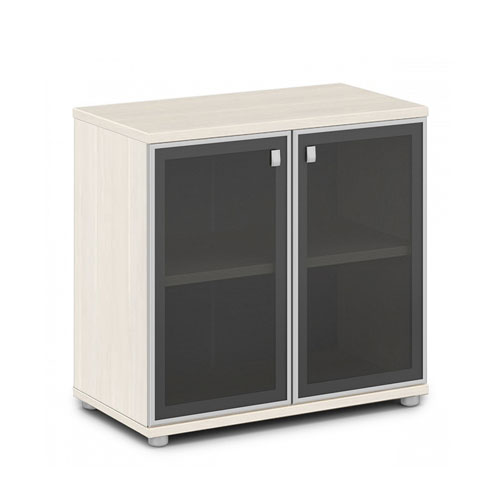 Шкаф со стеклом в алюминиевом профиле низкий 820×440×785 V-692